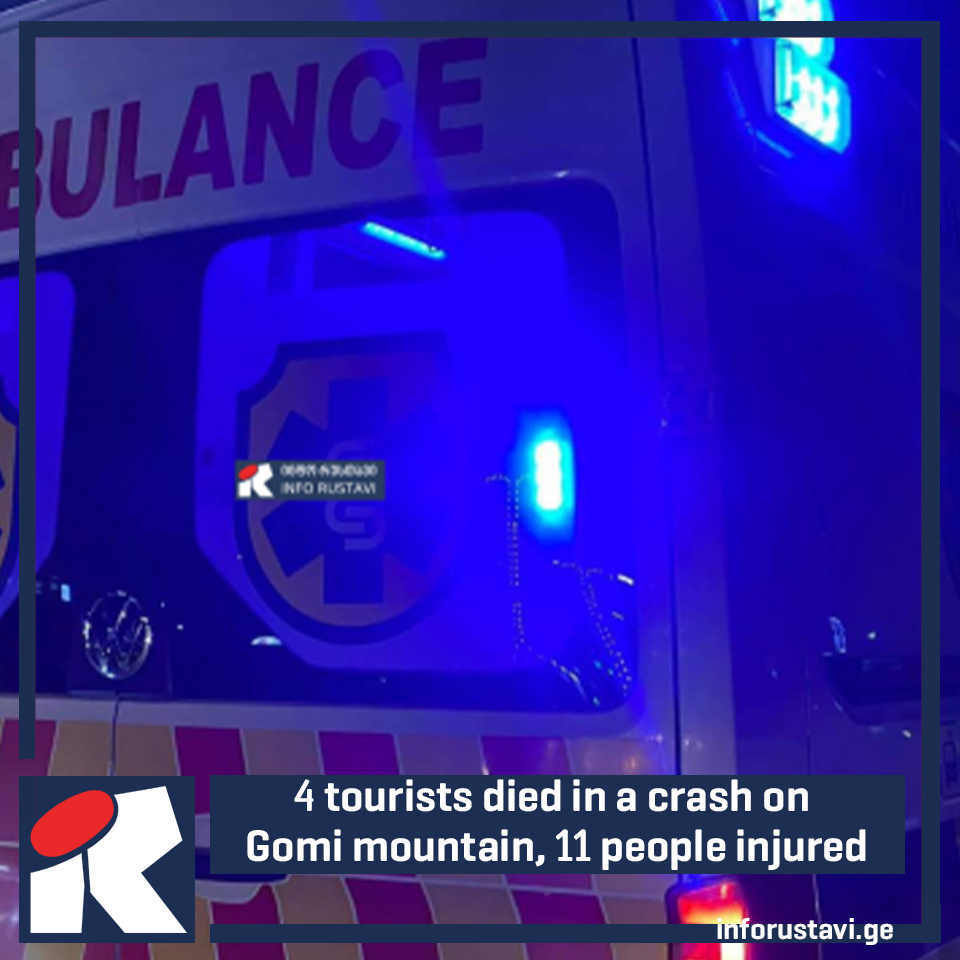 inforustavi's tweet photo. On #Gomi mountain a car crash has occured. 
crash killed 4 #Belarussian tourists and injured 11. https://t.co/b7yGhsa7HY