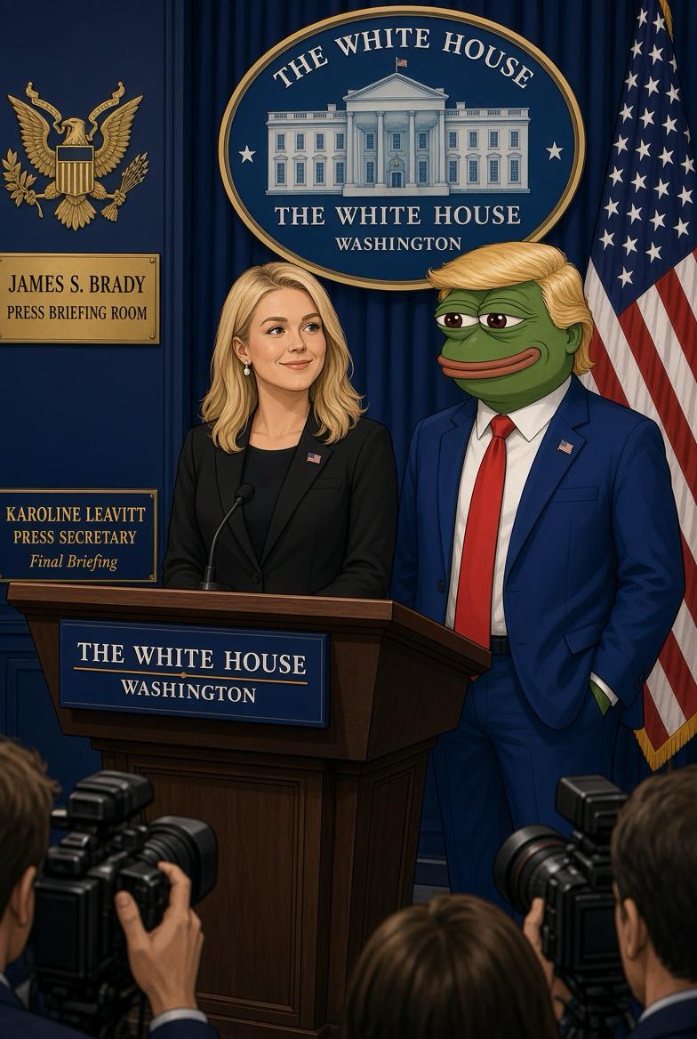 pepetrumpsol_'s tweet photo. @karolineleavitt - One of the best to ever do it.

The kek is strong in this one. 

🐸🇺🇸👩‍💼🇺🇸🐸 https://t.co/h7wXxHH3fC