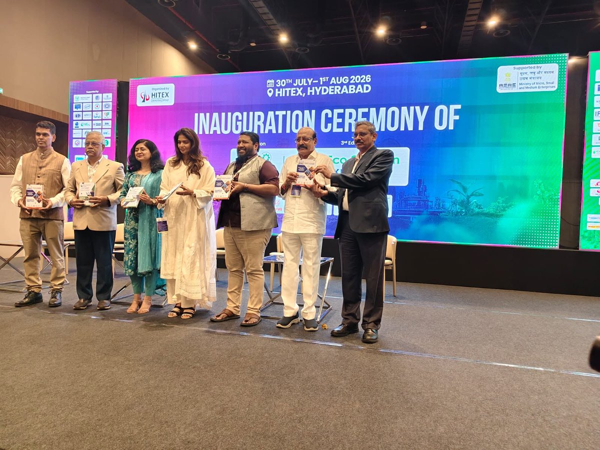 cipet_csts's tweet photo. Shri B. Ravi, Principal Director &amp; Head, CIPET Hyderabad graced the inaugural ceremony of India's Premier Process Engineering Exhibition (IPEC 2026) &amp; Eco Sustain Expo as the Guest of Honour held at HITEX, Hyderabad from 30th July 2026 to 1st August 2026 https://t.co/8Gbx959Ouv