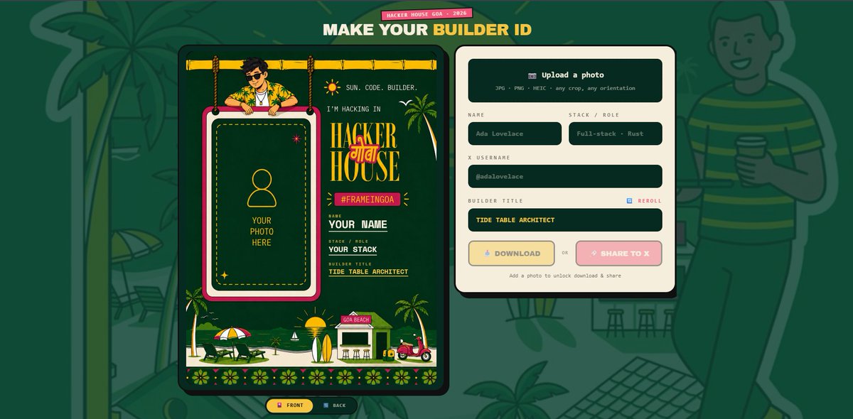 tirthhhh17's tweet photo. Built for builders, hackers & creators shipping in Goa. π
Get yours βhttps://t.co/X3XHJvy66l
#FrameInGoa
@247pmstudio https://t.co/UtsvaAVX51