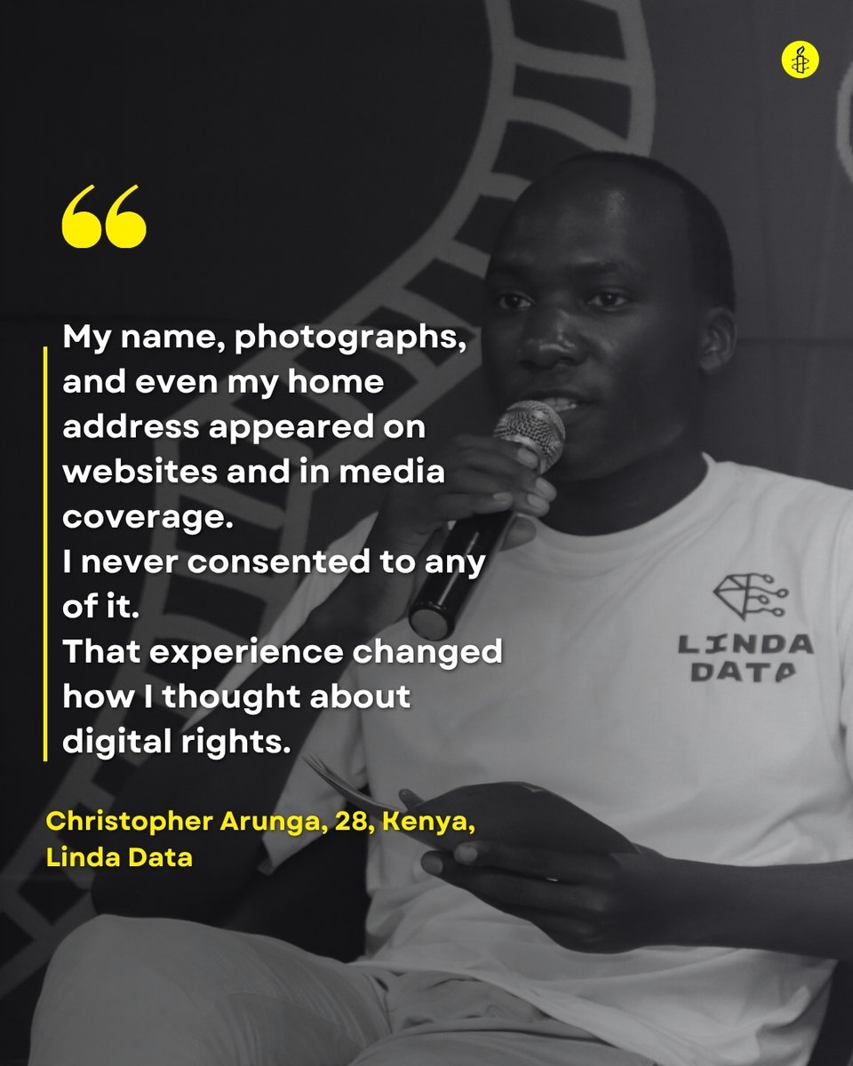 AmnestyKenya's tweet photo. From victim to advocate. Christopher Arunga's experience with personal data leakage inspired him to co-create #LindaData, a youth-led digital disruptor campaign championing privacy, consent, and digital safety for young people across Kenya.
Read the full article on : https://t.co/B6ebBa8k0M
@amnesty @Linda_Data
#DigitalRightsKE