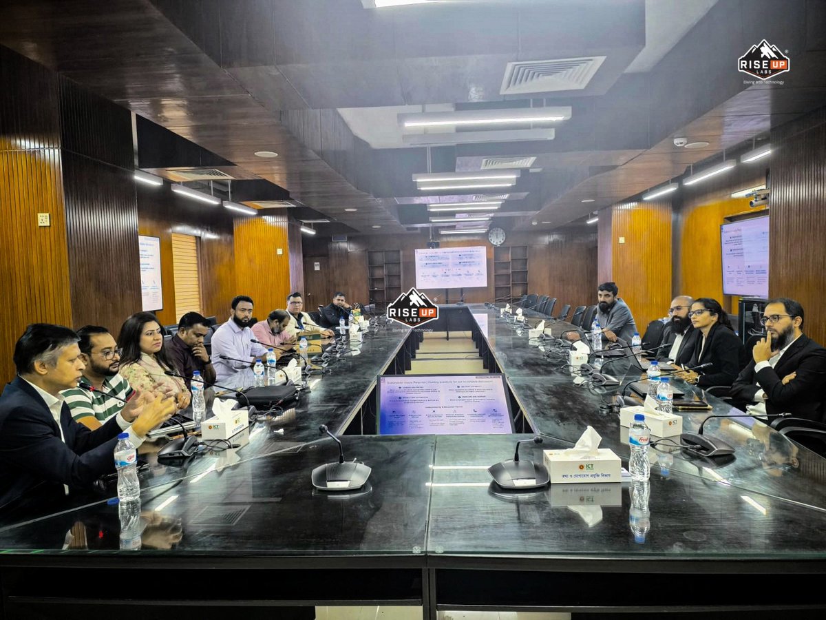 RiseupLabs's tweet photo. Agentic AI is the next big shift, and Bangladesh is preparing for it. Riseup Labs joined the AI Roundtable on Building an AI-Enabled Bangladesh with ICT Division, JICA &amp; BCG to discuss talent, infrastructure and adoption. 
#RiseupLabs #AgenticAI #AI #Bangladesh https://t.co/1O4aZldDc4
