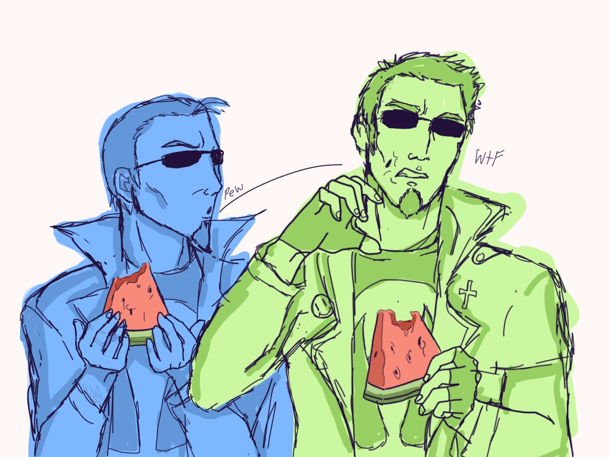 The_Postaldude1's tweet photo. Very lazy drawing of these silly fucks (They’re radioactive‼️) #postaldude #postal #postal2 #postal3 #runningwithscissors https://t.co/B2qWEi2Jg0