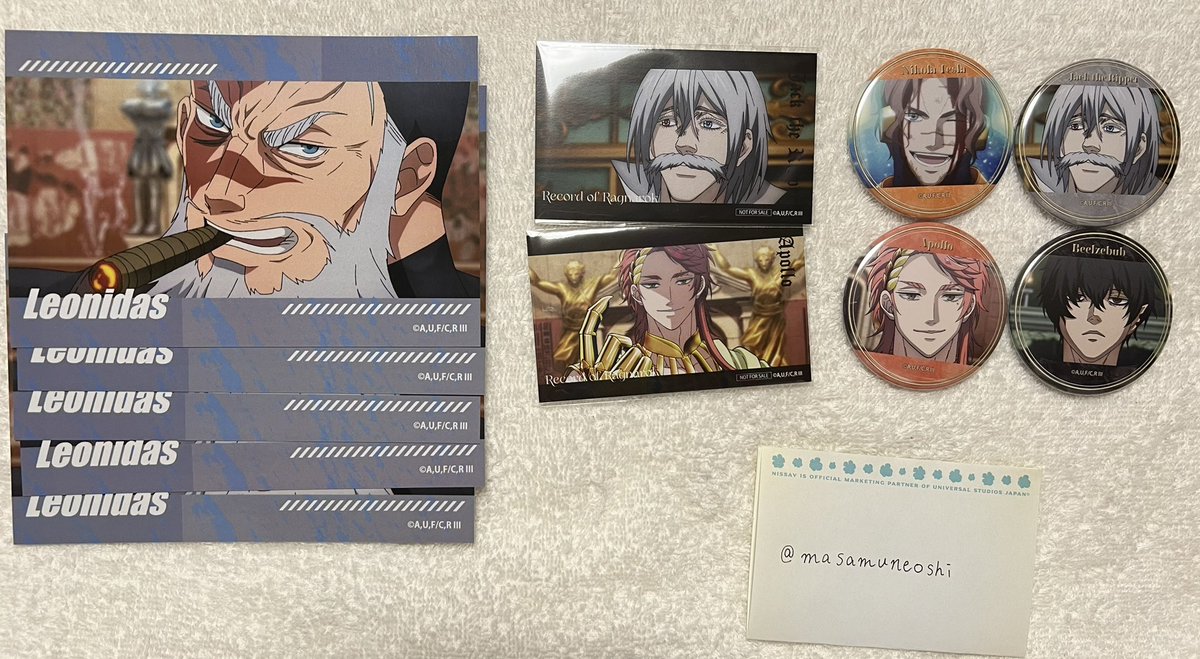 masamuneoshi's tweet photo. 【交換】 終末のワルキューレ 
FavoteriA ファボテリア 

譲）ポスカ:レオニダス
特典:ジャック、アポロン
缶バッジ:ニコラ・テスラ、ジャック、アポロン、ベルゼブブ

求）ポスカ:ハデス
特典:ハデス、ポセイドン
缶バッジ:キラキラ仕様ハデス

郵送での交換希望です。
よろしくお願いいたします。 https://t.co/oo2pcSDPv4