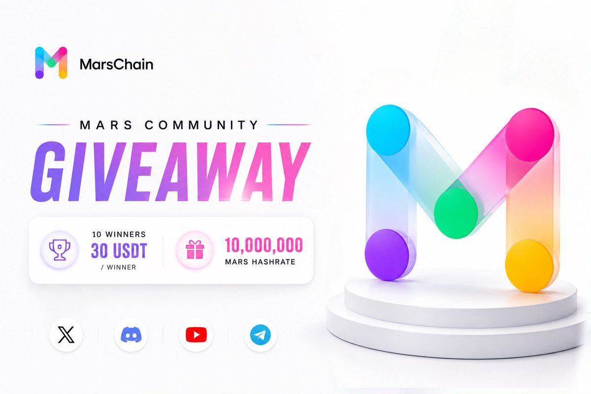 MarsChainDAO's tweet photo. 🎁Prize:   10 Winners × 30 USDT
                     10000000 Mars hashrate 
📝Tasks:

1️⃣ Like + Comment + Repost this post

2️⃣ Follow @MarsChainCN on X

3️⃣ Join the MarsChain Discord( https://t.co/NXHY5fiMkE)

4️⃣ Subscribe to MarsChain on YouTube (https://t.co/bAeH6EKBzQ)

5️⃣ Join TG Group(https://t.co/O7we9CMFuV) 

Winners will be drawn when this post reaches 6,666 comments.

📢 The winner list will be announced in the MarsChain Telegram group.

Done? Comment below! 👇