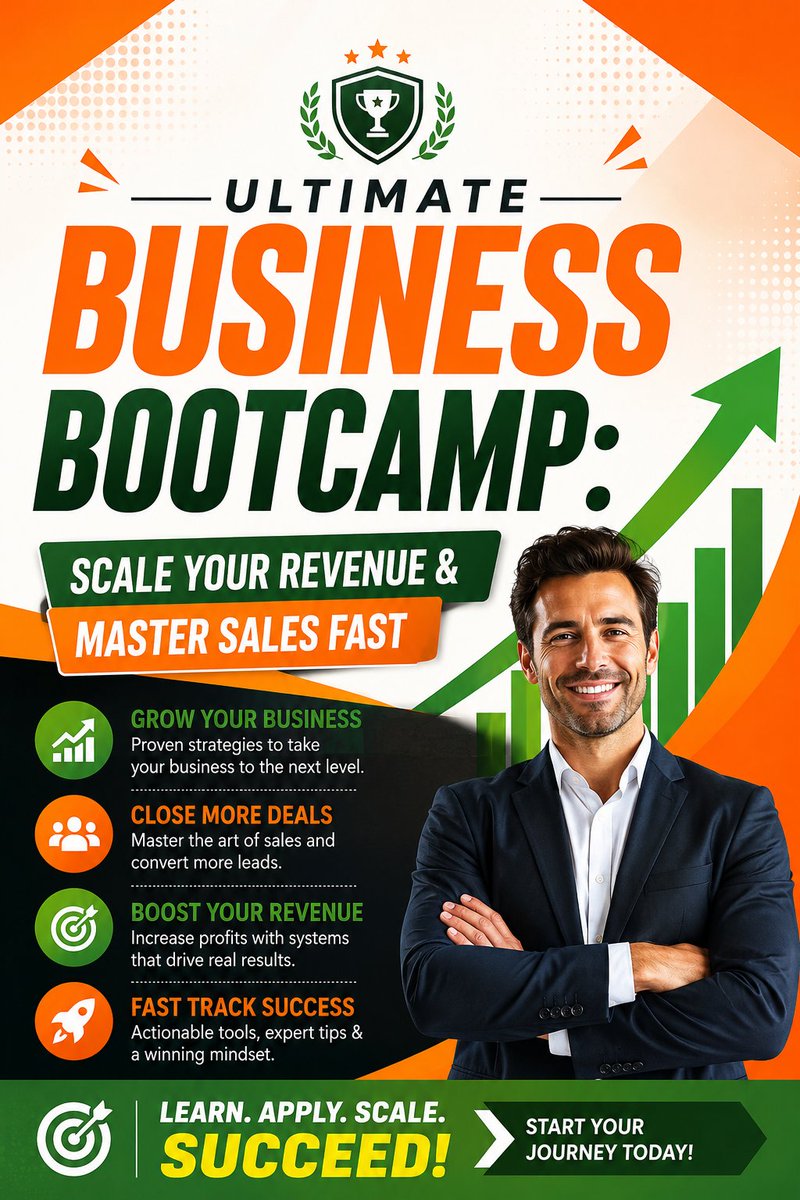 thescaleai0's tweet photo. Scale Your Enterprise: The Ultimate Business Bootcamp &amp; Sales Guide
​Pin Description
Transform your career with an intensive business bootcamp designed to strip away weak strategies like a high-energy burn boot camp for your bottom line. Master high-converting sales training https://t.co/LsI3b1FbZn