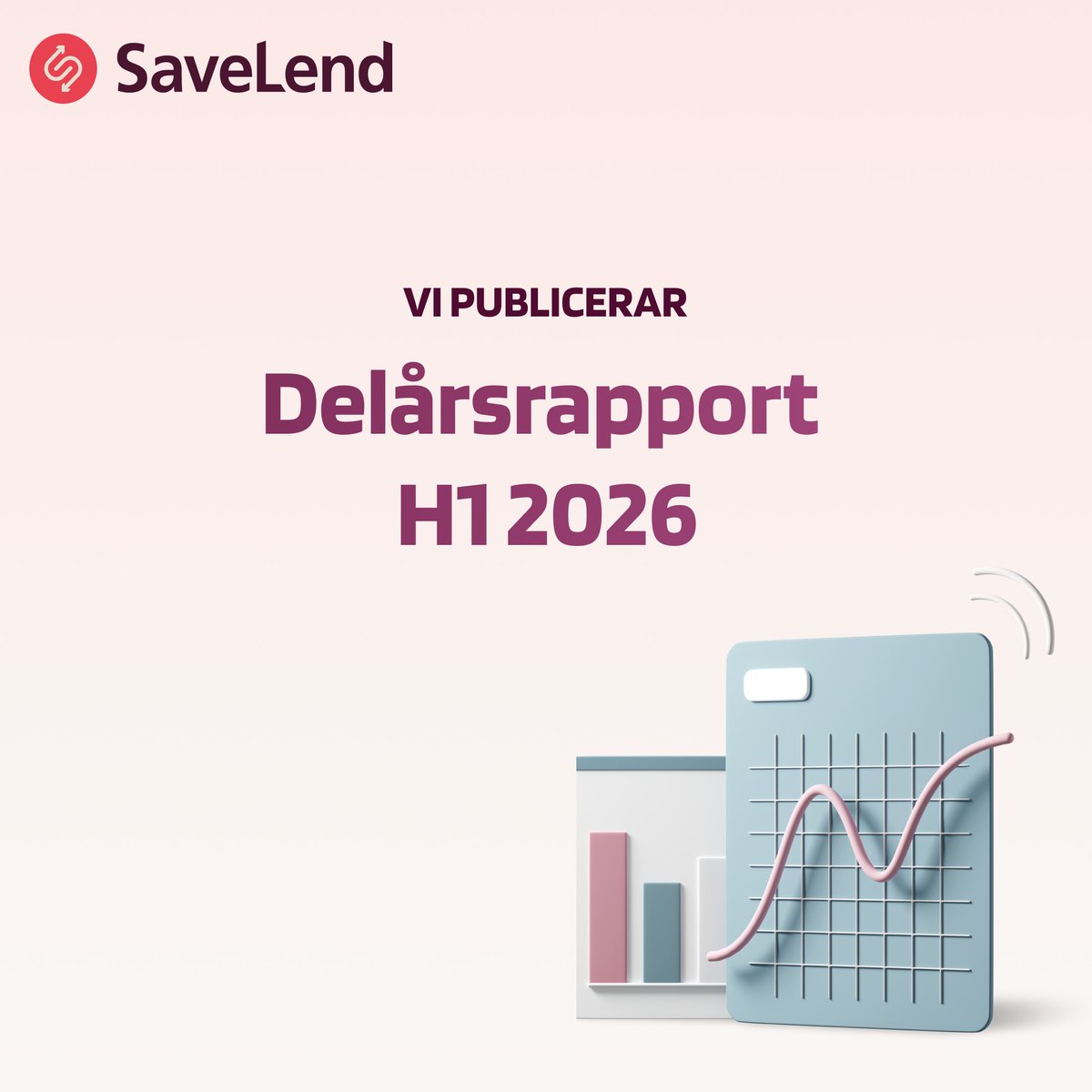 Savelend's tweet photo. Vi har publicerat vår rapport för det första halvåret 2026. Det har varit ett intensivt halvår präglat av tillväxt, framtidsinvesteringar och arbetet med vår transformation mot att bli ett licensierat kreditmarknadsbolag.

Nettoomsättningen ökade med 13 % till 58,5 MSEK, samtidigt som vi gjort betydande investeringar för att lägga grunden för SaveLend Groups framtid.

Läs hela rapporten här: 👇
https://t.co/qaQlcjCRt4