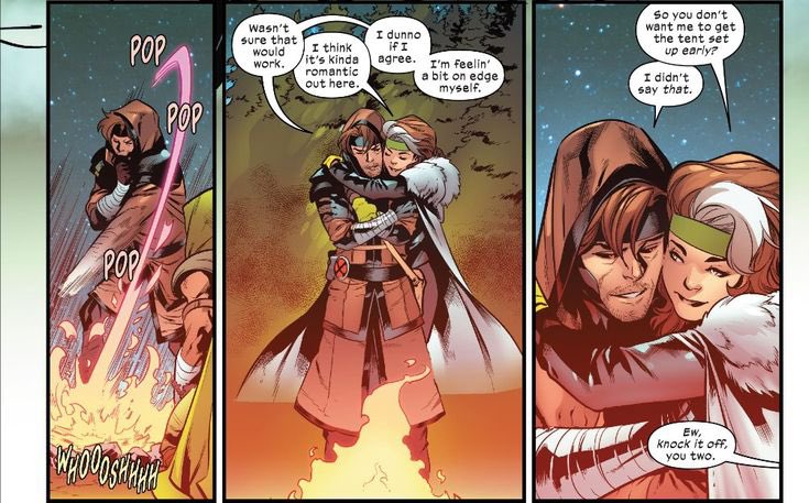 AvaYapsLots's tweet photo. I hope I get to see my favorite bit from the comics in season 3 of #xmen97 which is rogue and gambit annoying everybody with their excessive flirting/PDA https://t.co/EwsOfQZiss