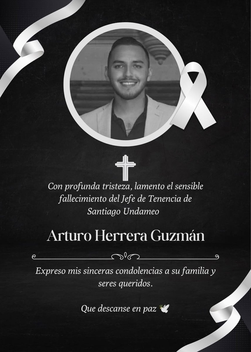 GARCIPAVON's tweet photo. ¡Ya basta de vivir con miedo!
El pasado 8 de agosto, nos arrebataron a Arturo Herrera Guzmán, jefe de Tenencia de Santiago Undameo, #Morelia; un hombre trabajador, valiente y comprometido con su comunidad, de esos que dan la cara y no le sacan la vuelta a los problemas de su gente.
Su as3sinato no puede convertirse en una cifra más. No podemos seguir normalizando que quienes trabajan por sus comunidades sean silenciados por la violencia.
¡Ya estamos hartos de esta inseguridad!
A Arturo le arrebataron la vid@, pero no pueden arrebatarnos la indignación ni las ganas de luchar por una ciudad donde vivir no sea un acto de valentía.
¡Basta de impunidad! ¡Basta de violencia! ¡Morelia merece vivir en paz!
✍️  Caro Tomas