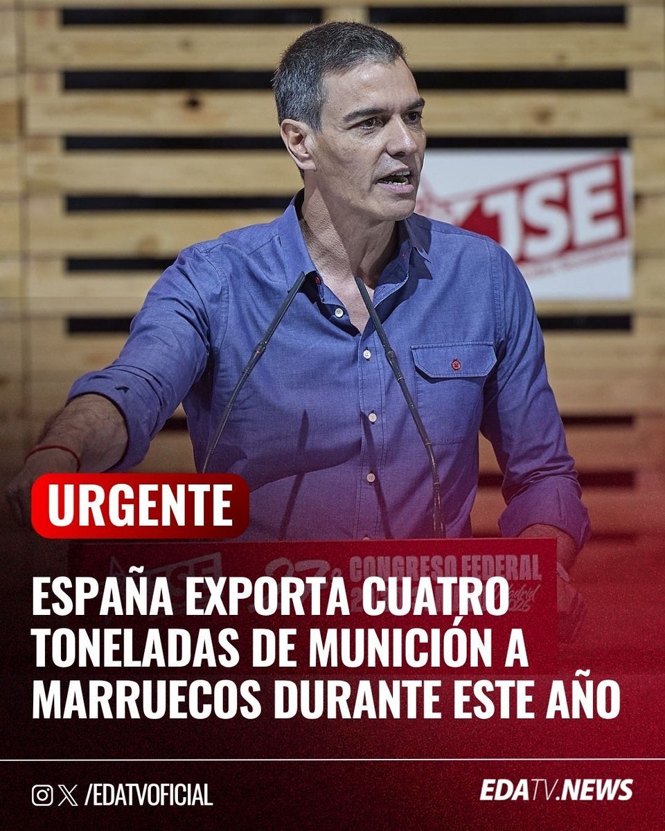 edatvoficial's tweet photo. 🚨‼️| España exporta cuatro toneladas de munición a Marruecos durante este año. https://t.co/hZesxNKtkQ