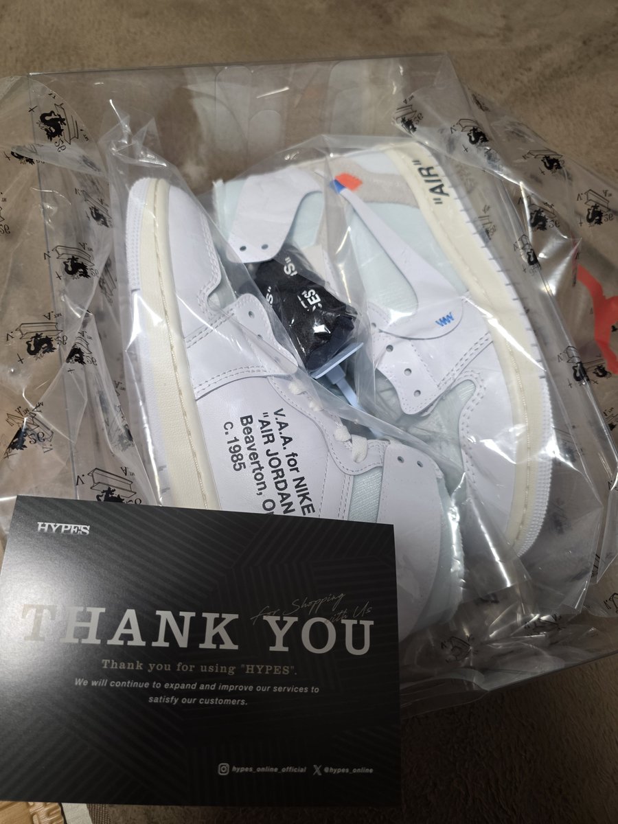 shinkametaro's tweet photo. HYPESでVirgil Abloh Archive (V.A.A.) × Nike Air Jordan 1 Retro High OG "Alaska"ゴッテム！

 #hypes https://t.co/dPiSWAl2NL