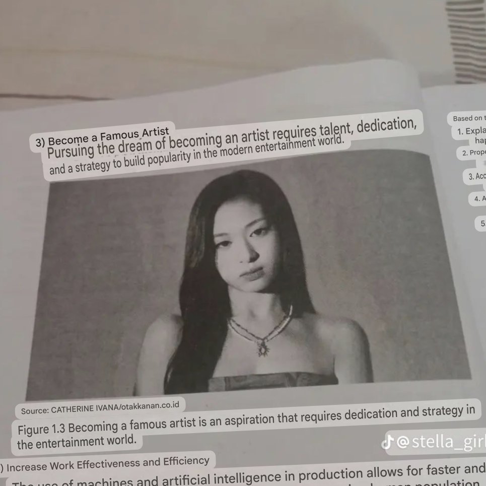 asaccelerator's tweet photo. Ahyeon being used as an example of successful artist in indonesian middle school textbook oh this it girl 🔥 https://t.co/oDsHtAHXkL