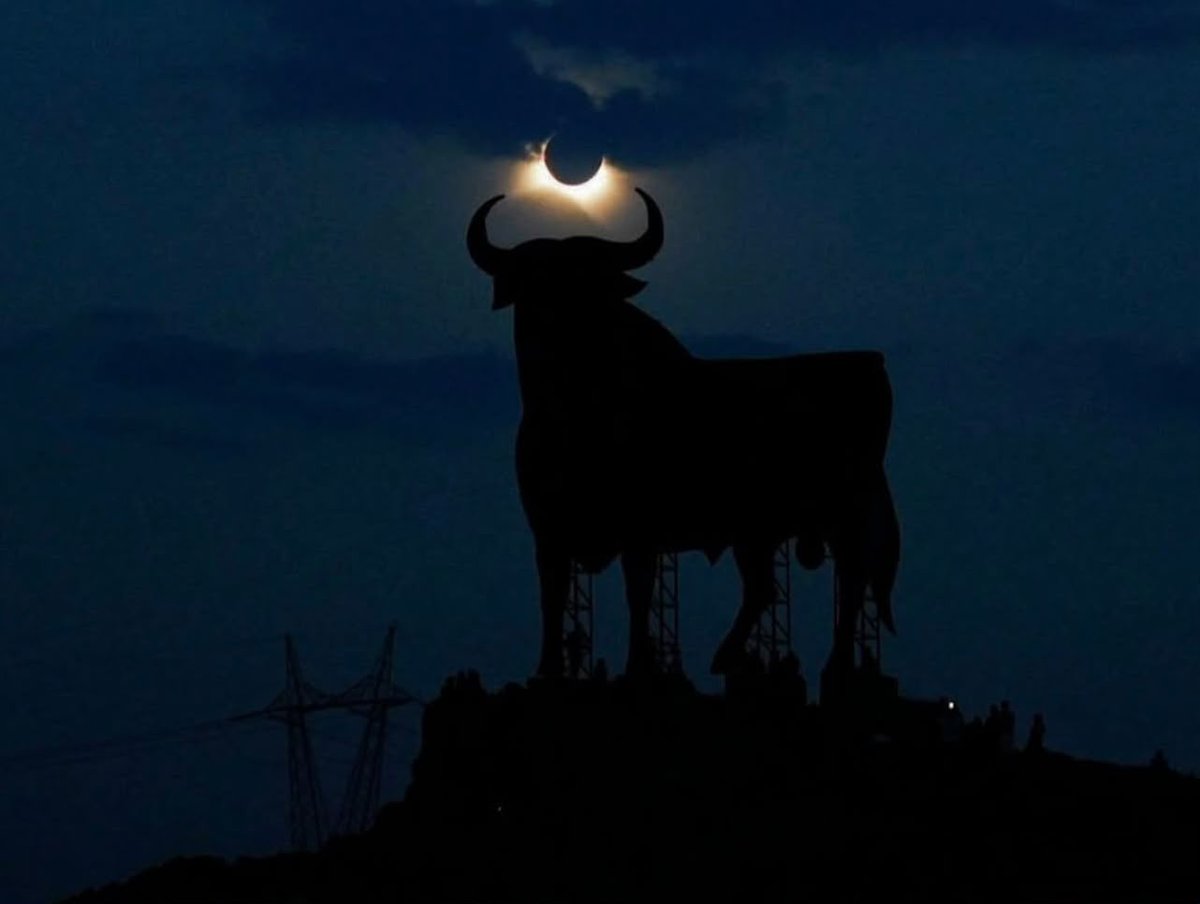Toroslidia's tweet photo. En España, el eclipse había que verlo así. https://t.co/Qr1lf7biLA