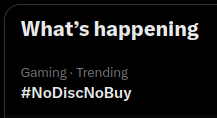 DoesItPlay1's tweet photo. Good morning, everyone!

Friendly reminder to keep certain hashtags trending.
#NoDiscNoBuy
#PhysicalGamesMatter
#PhysicalForever https://t.co/4panlhLUYc