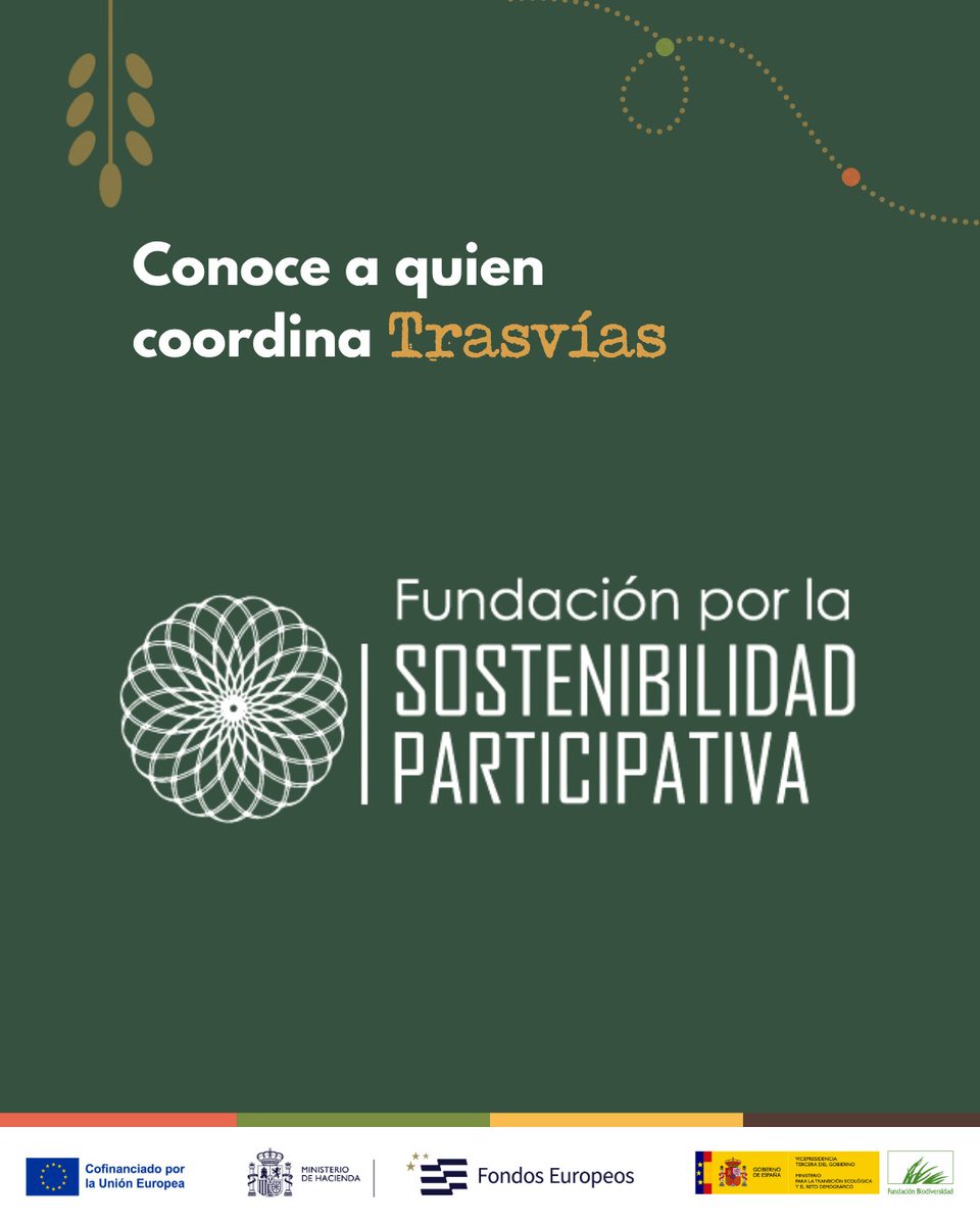 trasvias_'s tweet photo. 🤝 Te presentamos a quien coordina #Trasvias: @Funpasos_ la Fundación por la Sostenibilidad Participativa.

Custodia del territorio, participación ciudadana y gobernanza ambiental al servicio de las #ViasPecuarias y la #Trashumancia.

Con @Fbiodiversidad y @FondosUE_Esp #FEDER https://t.co/GzbqhyQpAV