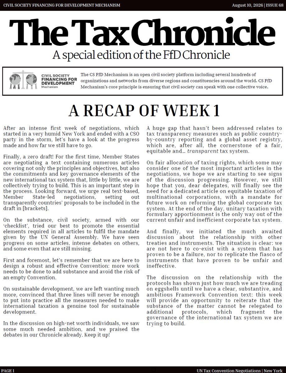 thekhrc's tweet photo. We want to bring you up to speed on what happened last week at the fifth session of negotiations for the United Nations Framework Convention on International Tax Cooperation. Read the recap here. https://t.co/GMTdCngCN4