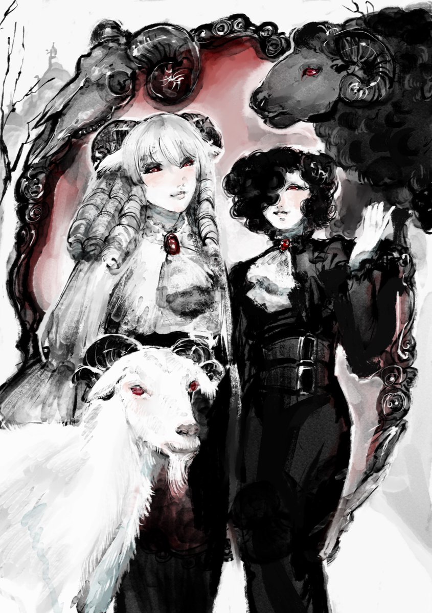 RamiiOrchidea's tweet photo. oc 羊と八木 https://t.co/Yj82ZO4Fqp