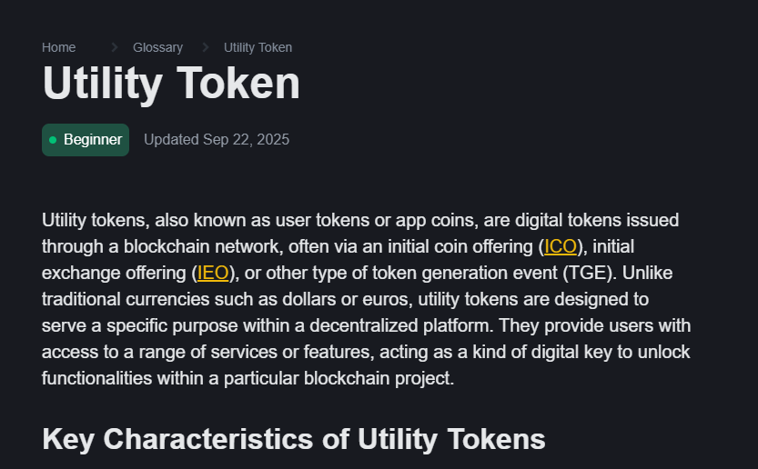 Hugo_grupillo's tweet photo. 很久没有纯中文代币跑出来了
CZ说的Utility Token他有币安官方的中文解释叫做效用代币
https://t.co/v1dp8OXP1i
右上角切换为中文就能显示 https://t.co/eMj8MrOfGJ