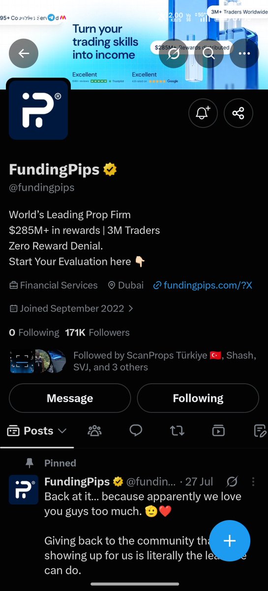 Krishna78415924's tweet photo. @KingFtpFx @ShashtradesGC @fundingpips I can't the screenshot of telegram joining brother https://t.co/POblU3Ad0s