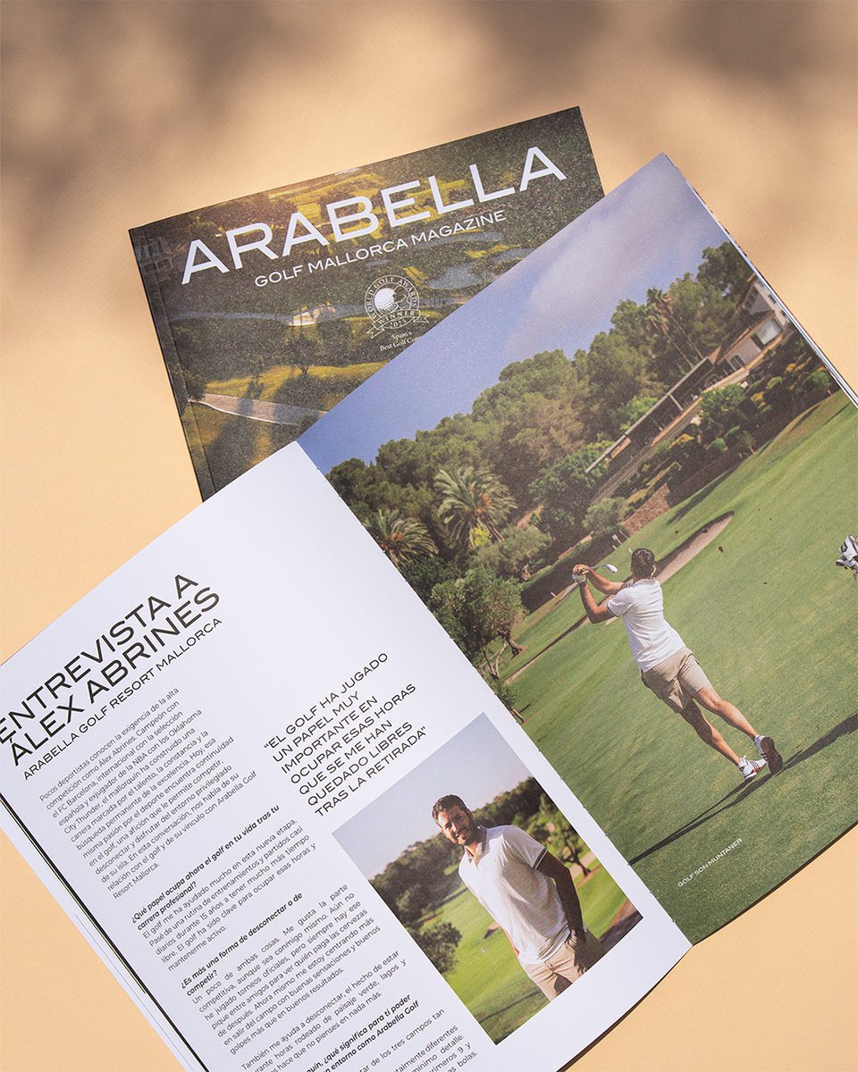 arabellagolfmca's tweet photo. En #ArabellaGolfMagazine 26, @alexabrines nos habla sobre su nueva relación con el golf, la competición entre amigos, la desconexión que encuentra en el campo y el privilegio de disfrutar de Mallorca desde otra perspectiva.
📖Le invitamos a descubrirlo https://t.co/u7UjrSo3yb https://t.co/mtJwDW8Fcz