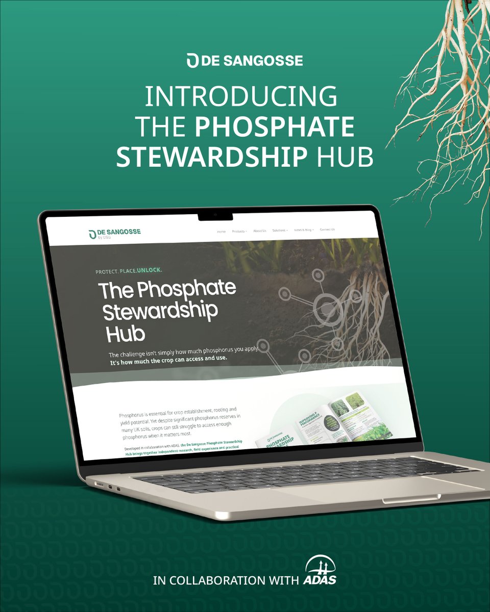 DeSangosseUK's tweet photo. Introducing The Phosphate Stewardship Hub. 
Developed in collaboration with @ADASGroup, our new online Hub helps growers and agronomists move from harvest review to diagnosing phosphorus limitation, stewardship strategy and water protection. 

Explore the Hub today: https://t.co/CRwLpqvFai

#PhosphateStewardship #ADAS #CropNutrition #ArableFarming #Phosphorus #ProtectPlaceUnlock