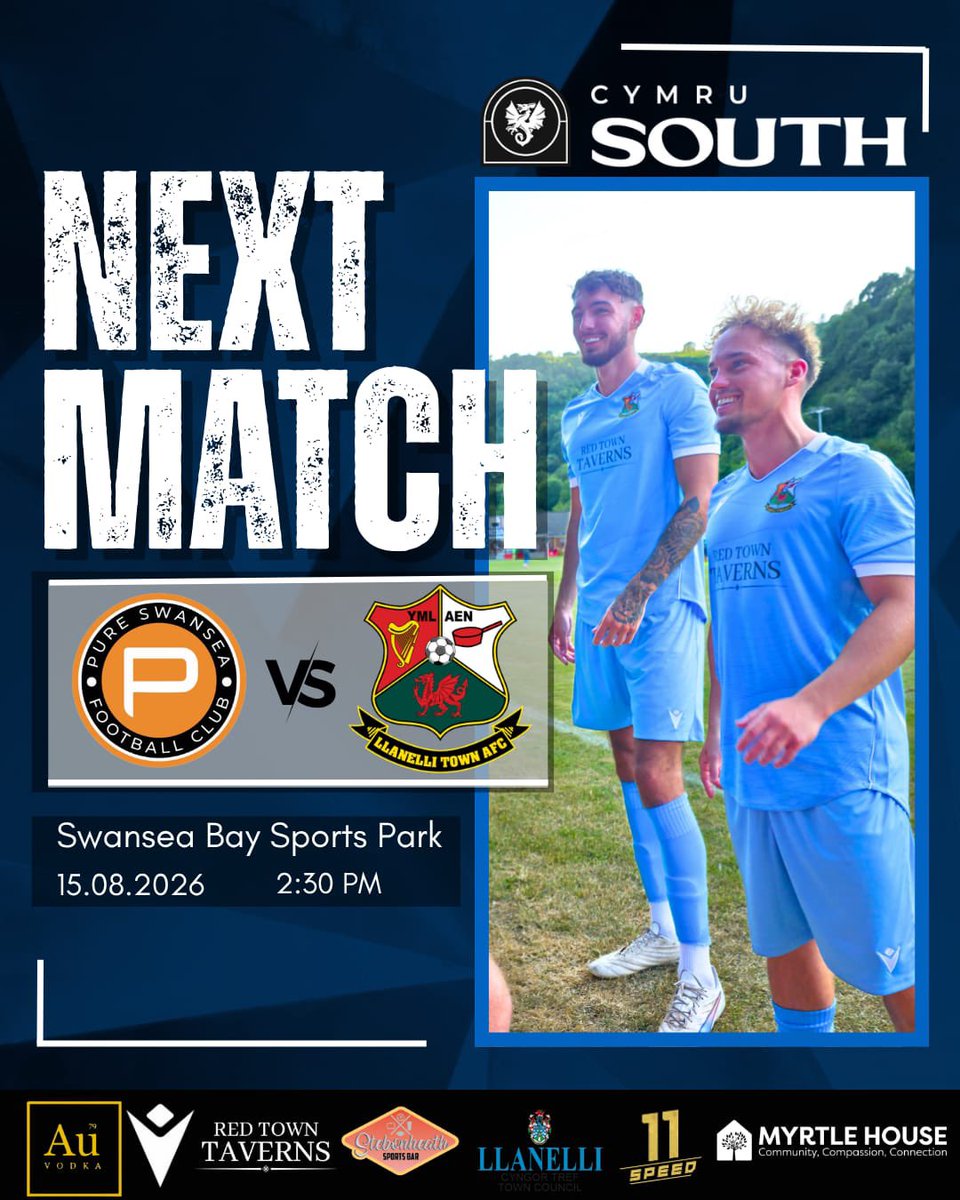 LlanelliReds's tweet photo. ⚽ NEXT MATCH 🔴

After much communication between both clubs over the past few days, a final decision has now been reached regarding Saturday’s fixture.

The game will revert to the original time and venue, with Llanelli Town travelling to face @PureSwanseaFC at Swansea Bay Sports Park.

🆚 Pure Swansea v Llanelli Town
📅 Saturday 15th August 2026
⏰ 2:30pm kick-off
📍 Swansea Bay Sports Park

We look forward to seeing plenty of Reds there backing the boys! 🔴⚪

#wearered #mytownisyourtownisourtown