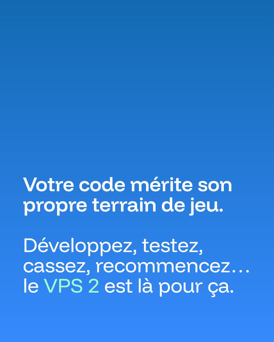 OVHcloud_FR's tweet photo. Tous les projets ne nécessitent pas la même puissance de calcul.

Avant de choisir un serveur, il est essentiel de bien comprendre vos besoins réels.
Qu’il s’agisse de petits projets ou d’installations plus ambitieuses, profitez de nos offres VPS à partir de 3,81 € HT par mois.