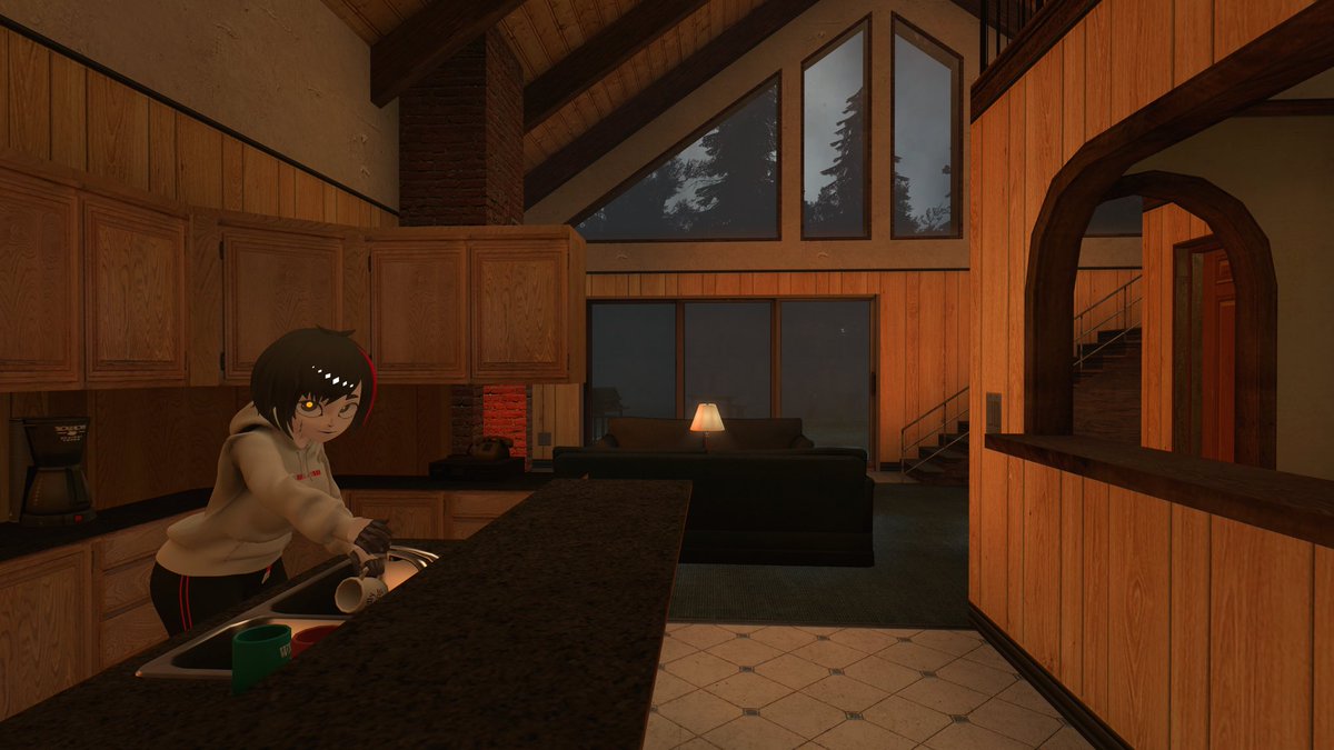 jie04771029's tweet photo. POV: When you come home exhausted after a long day, and Jun is washing a cup, getting ready to make you some coffee.

model by @Radiationhazard
@incontinentcell 
#mydystopianrobotgirlfriend
#nuke84
#Garry's Mod https://t.co/u8KfHB9kAH
