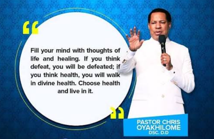 LoveWorldEvents's tweet photo. Choose health and live it!!! #PastorChris https://t.co/X90WAlQSJo