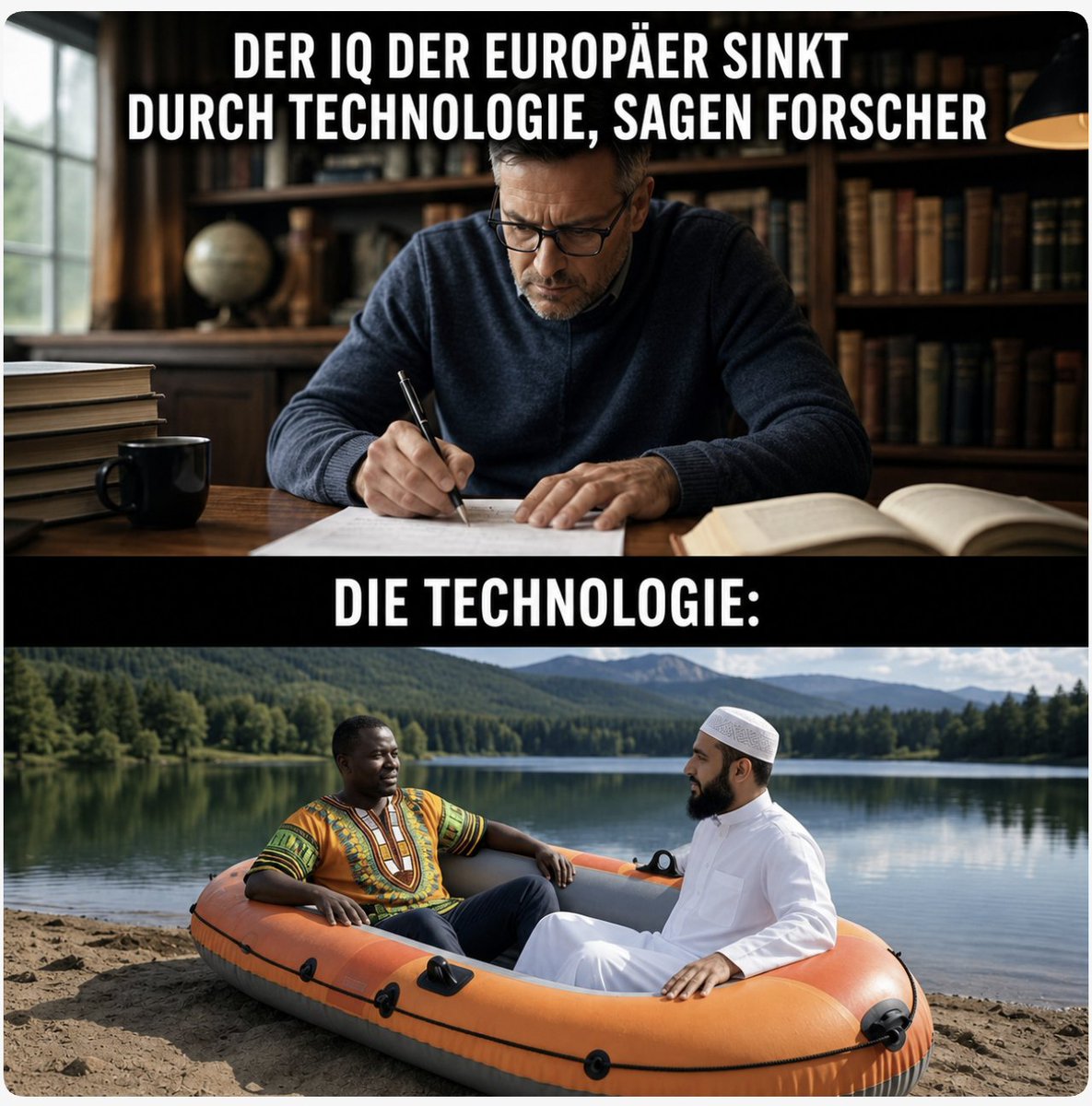 julianhosp's tweet photo. Angeblich sinkt der IQ der Europäer wegen Tech. Kann sein, aber denke, das liegt an was ganz anderem.

Ich bin pro-Immigration, aber, wenn man nur die unterste Schicht von außen reinholt, braucht's einen nicht wundern...

oder seh ich das falsch? https://t.co/SX7UvrY1gA