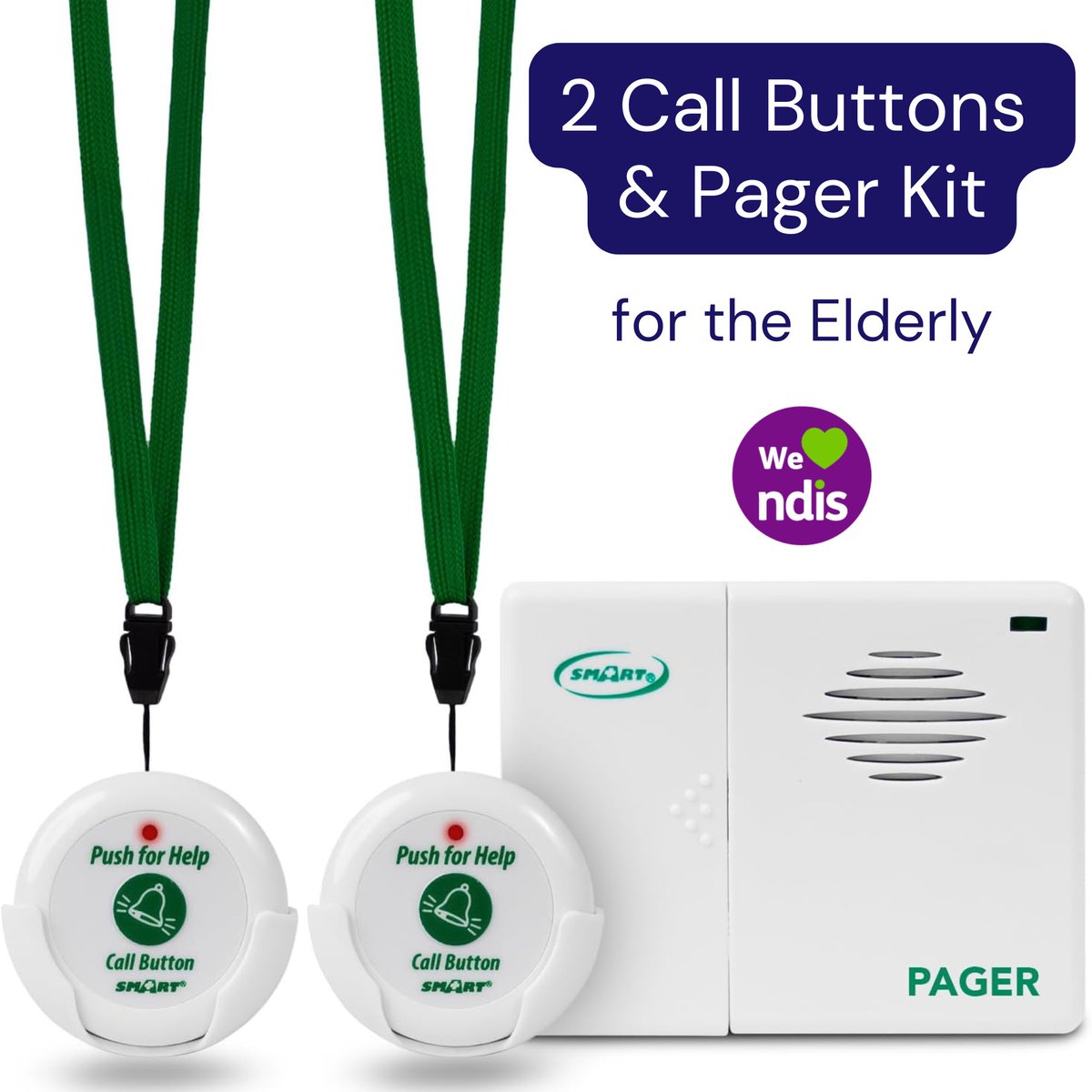 Medgearcare's tweet photo. Need a simple way to stay connected with a caregiver? 📢 The Two Call Buttons with Wireless Caregiver Pager makes it easy to send an alert when assistance is needed. 

For details: https://t.co/gUITdv9AyD

#MedgearCare #NDIS #CaregiverSupport https://t.co/1pGY7sL7B8