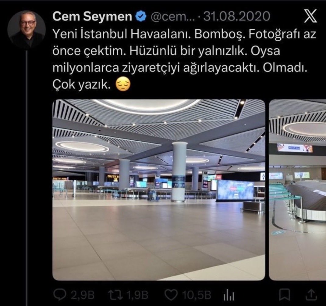 toprakugur's tweet photo. @cemseymen Yüzsüzlükte zirve yaptın ama utanman da yoktur. Haluk Levent e methiyeler dizip film yapmak isteyen, Havalimanı için ekteki yorumu yapan seni gidi geleceğe dair somut bir vizyon üretemeyen zavallı! https://t.co/ubbbUpgKOU