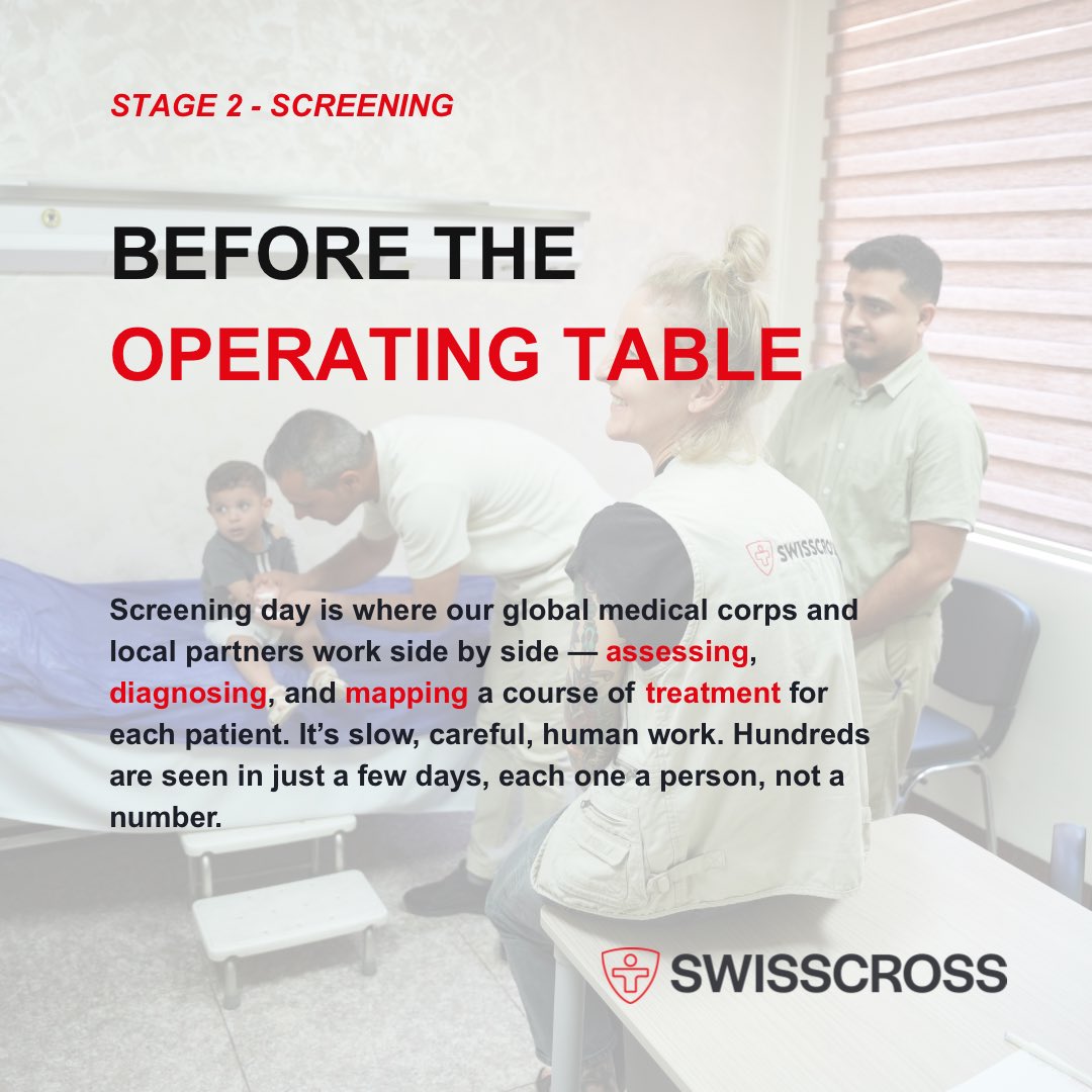 SWISSCROSS's tweet photo. Every journey starts with someone who sees you. Local hospitals &amp; community partners on the ground in #Erbil and #Kabul identify patients living with long-neglected injuries from conflict — and open the door to care. No case too complex, no injury too old. #reconstructivesurgery https://t.co/1i4KW2txYP