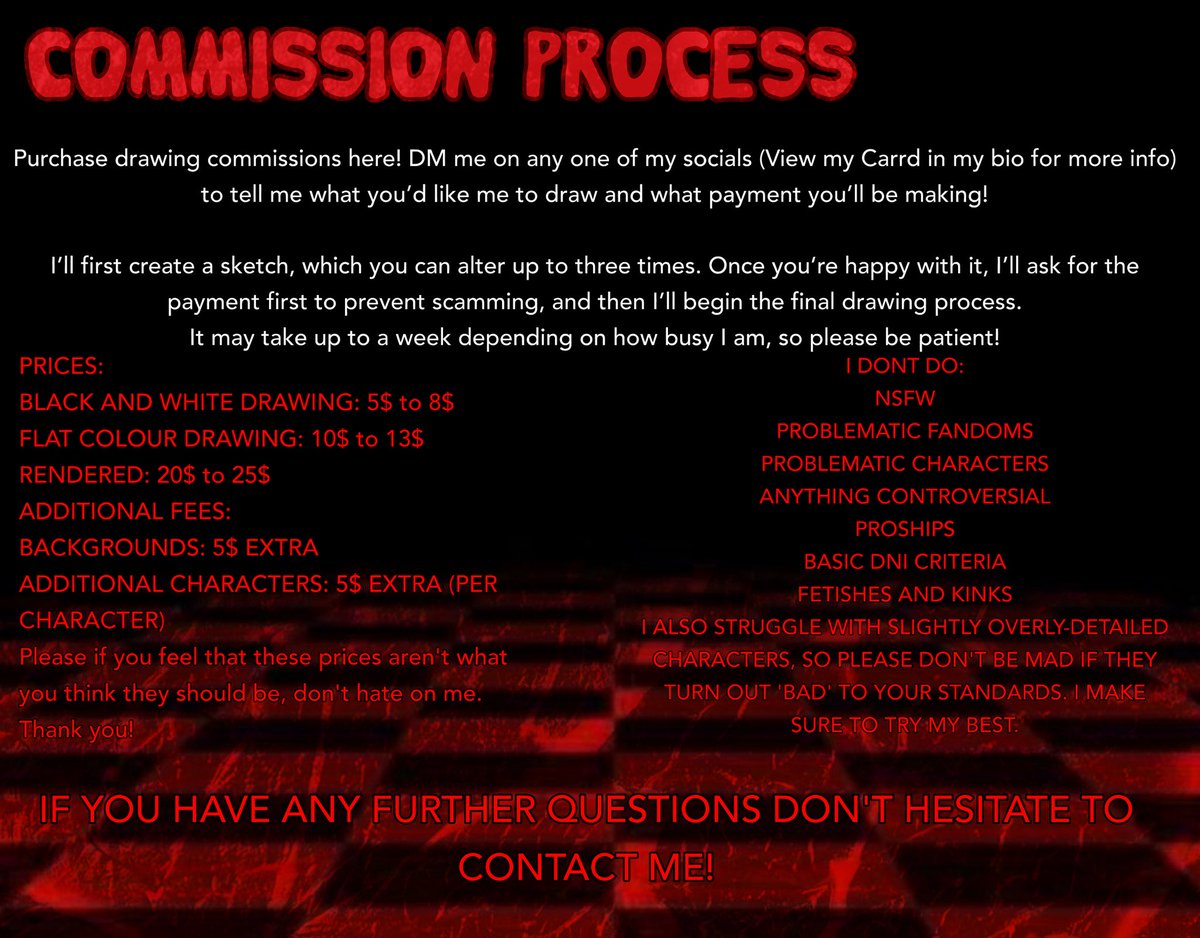 batterytastic's tweet photo. COMMISSIONS ARE OPEN!
If you have any questions, please don’t hesitate to reach out to me. 
#opencommission #commission #art https://t.co/ySCQcG5E3q