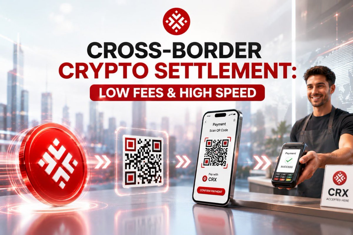 CorexCenter's tweet photo. CROSS-BORDER CRYPTO SETTLEMENT: LOW FEES & HIGH SPEED

Cross-border merchant settlement shouldn't take days or cost fortunes. CoreX delivers low-latency automated checkout and instant settlement for global merchants. Borderless commercial transactions simplified. Settle payments with CoreX!

#CoreX #CryptoPayment #CRX #DigitalCheckout #MerchantPayment #Web3Finance