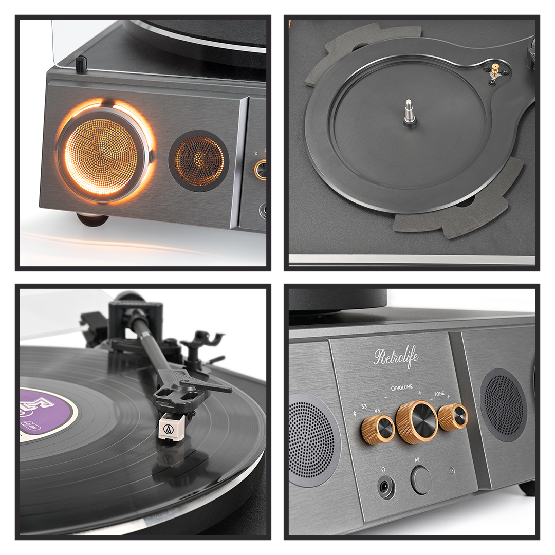 RetrolifeP's tweet photo. Meet the Retrolife T27S modern all-in-one record player with:

• Built-in 4-driver stereo speakers
• Bluetooth music streaming
• Warm ambient lighting
• Audio-Technica AT3600L cartridge
• 33⅓ &amp; 45 RPM support

https://t.co/SNQ4kxzMTT

#Retrolife #RecordPlayer #VinylRecords https://t.co/JMQMmzn8kn