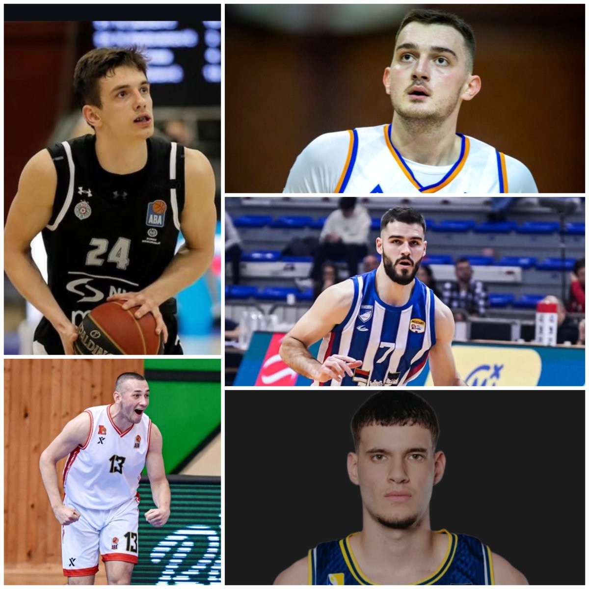 kkleotar's tweet photo. Nikola Radovanović, Vuk Bojanić, Vladimir Nikolić, Ognjen Petronijević i Aleksandar Vrećo pojačanja su za sezonu 2026/27. Očekuje se dolazak još tri igrača na pozicijama plejmejkera i centra. https://t.co/nJUwjKR9zf