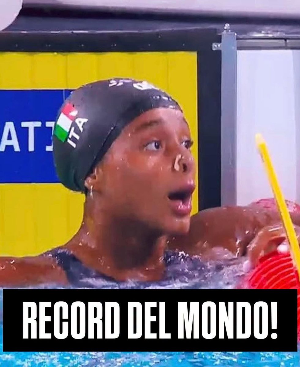 LaPrimaManina's tweet photo. Sara Curtis agli europei di Parigi, nelle semifinali dei 50 metri dorso, ha fatto  26''63.
Nuovo record del mondo.
Sara è nata a Savigliano ma la mamma è nigeriana.
Peccato mica da poco. 
Solo Sara, 10, 100, 10.000, milioni di Sare salveranno questo Paese. https://t.co/PMyaxUlLpM