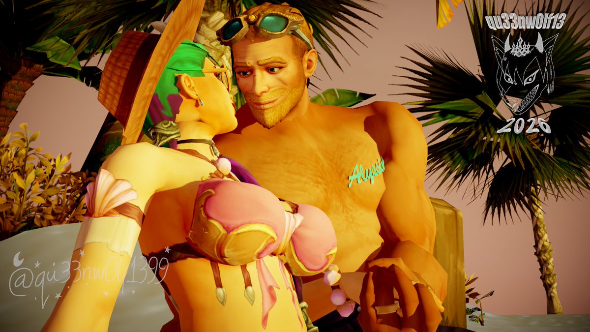 Qu33nW0lf13's tweet photo. Anduin and Alyssina's Summer Vacation part 2💛💚💙🔆😎🌴
#worldofwarcraft #warcraft #warcraft3D #warcraftart #ocxcanon #anduinwrynn #alyssinarunestar #blender #blenderart #3Dart #3Dartist #summervibes #cute #summervacation #wowtwt https://t.co/lyOAofN9b4