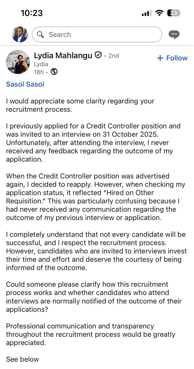 nackyBW's tweet photo. People using LinkedIn to call out companies give me life, cos wow 😩 https://t.co/ceJF6EkgS8