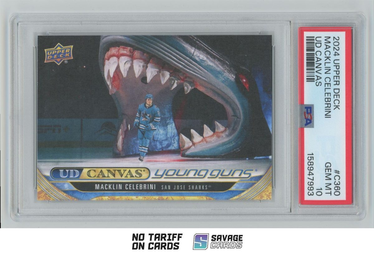 NHLCardSpotter's tweet photo. 2024-25 Upper Deck UD Canvas Young Guns Macklin Celebrini PSA 10 #C360 San Jose
Ending August 13th 11:00 PM EST
Bid/Buy via the link in our bio ⤵️
#hockeycards #ebaypartner https://t.co/xyERLBf0ZH