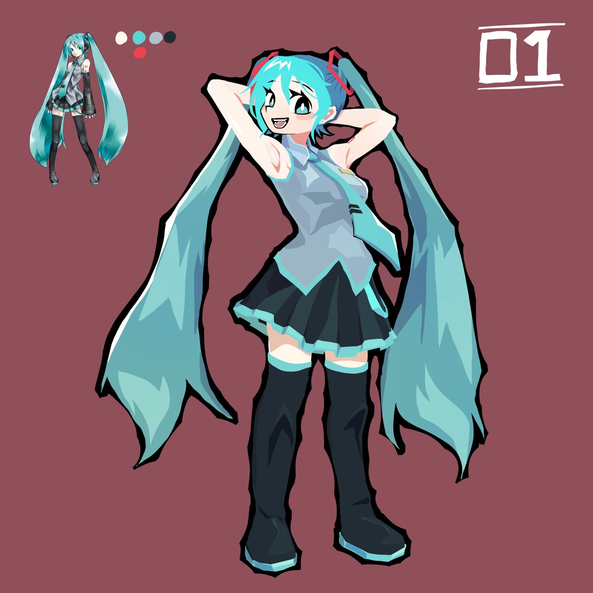 wenthecreator's tweet photo. miku dayo #hatsunemiku #art https://t.co/49WlINnVyn