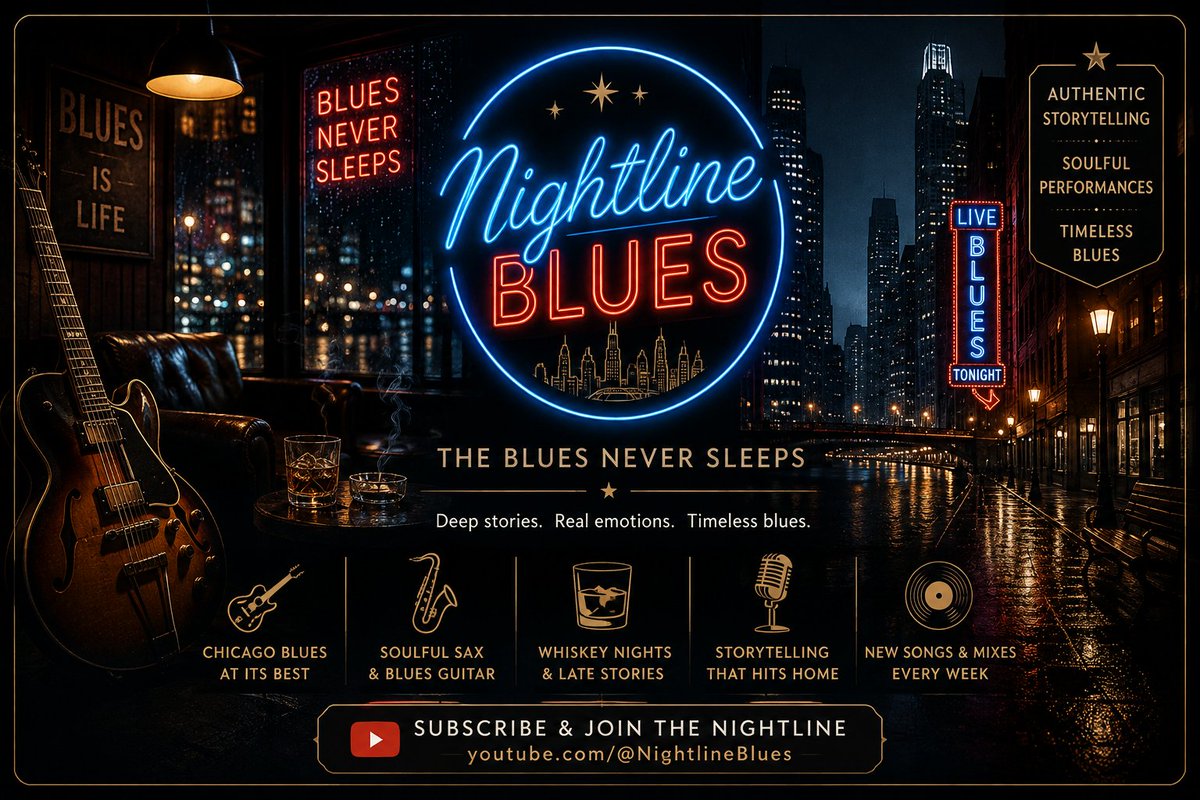 cosmosstarline's tweet photo. Looking for something to listen to when the night gets long?

Give Nightline Blues a listen. 🎸

Chicago Blues · Soulful Sax · Late Night Stories

The Blues Never Sleeps.

https://t.co/gU3Ohskyh8 https://t.co/oAS0PSqaEl