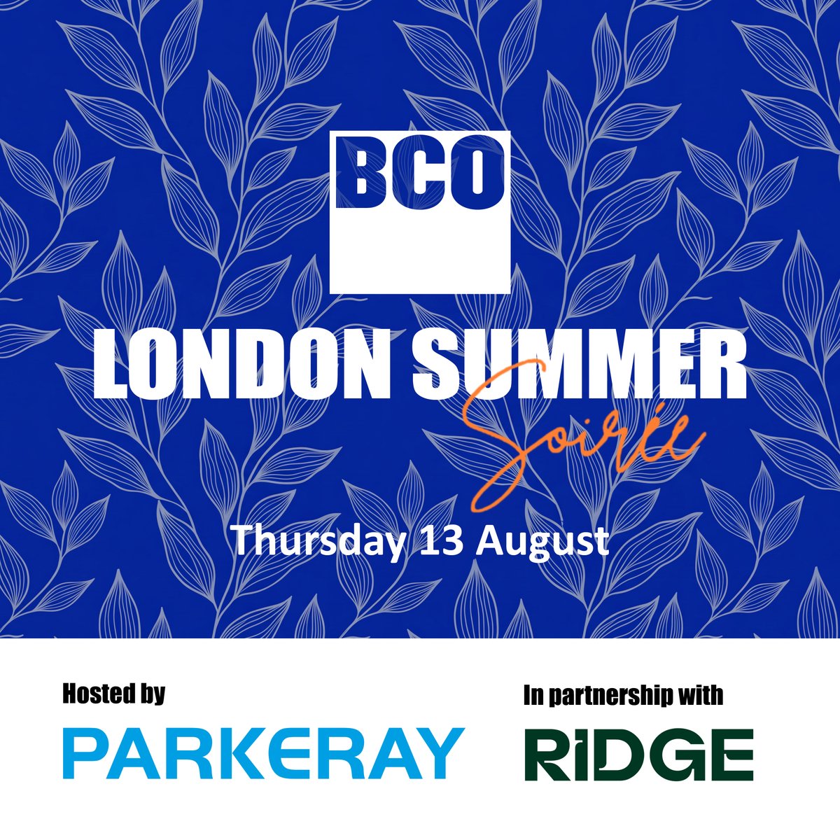 Parkeray's tweet photo. Our garden gates are opening again later today, and this time we’re delighted to be welcoming BCO members for the BCO London Summer Soiree, kindly sponsored by Ridge. If you’re joining us, we’ll see you in the garden!

#Parkeray https://t.co/o2UxWex1PB