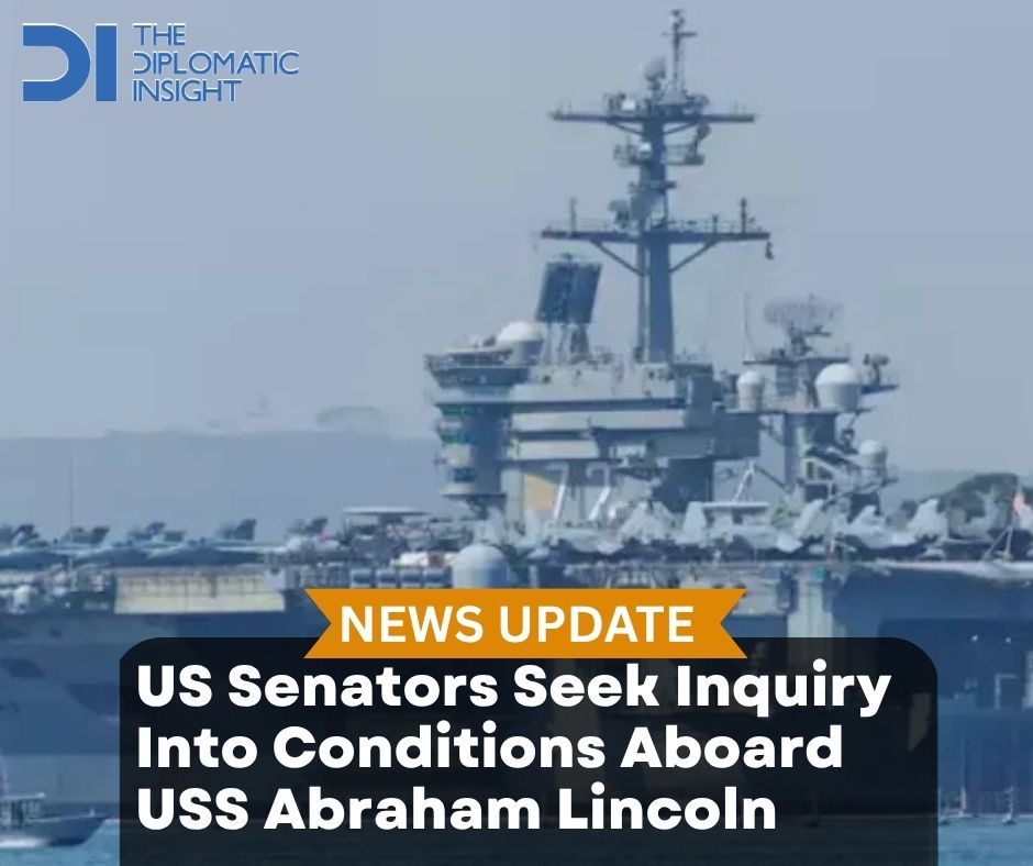 DiplomaticIns's tweet photo. US Democratic senators have called for an investigation into reported poor conditions aboard the USS Abraham Lincoln, which has been deployed in the Middle East for more than 250 days.

https://t.co/juqXNwf7EC

#Unitedstates #Abrahamlincoln #Middleeast #thediplomaticinsight https://t.co/cH3x9M7JDp