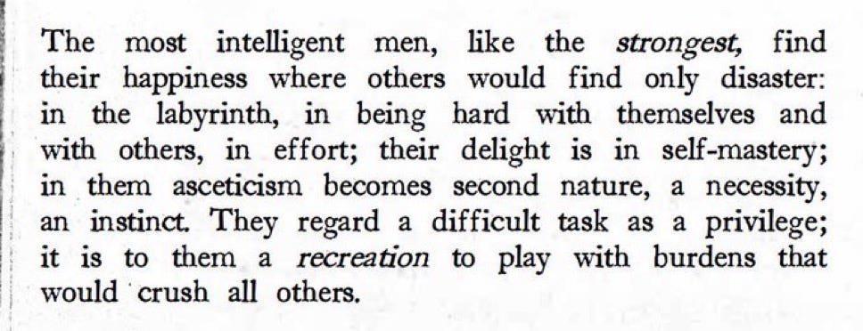 adonispara's tweet photo. Nietzsche describing the mindset of high performers. https://t.co/C87vxSpMAI