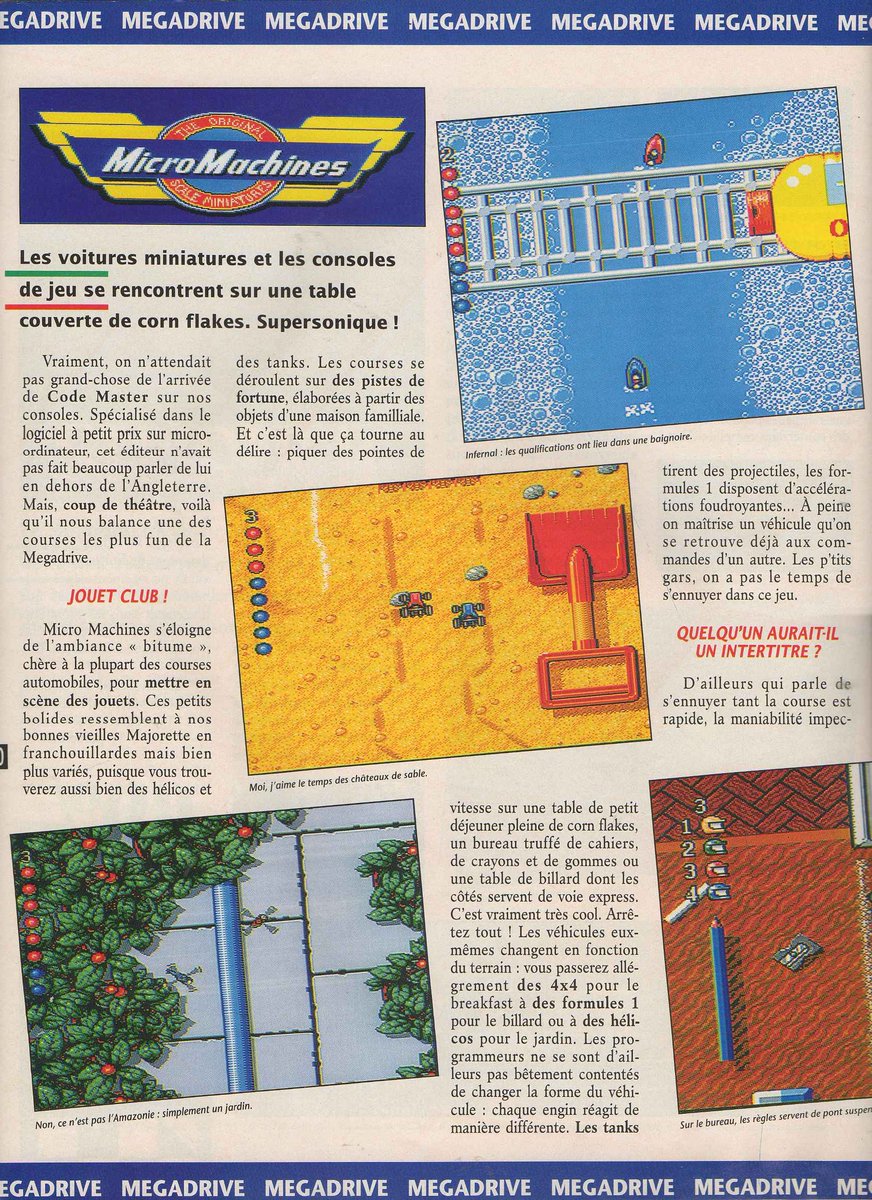 AllmightoFranky's tweet photo. On passe à l'excellent et super fun #MicroMachines, puis le robot #BoB,le tout toujours sur la 16bits de chez #SEGA!! Micromachines j'étais faaaan!! 3/5 https://t.co/LOV6LWEA10