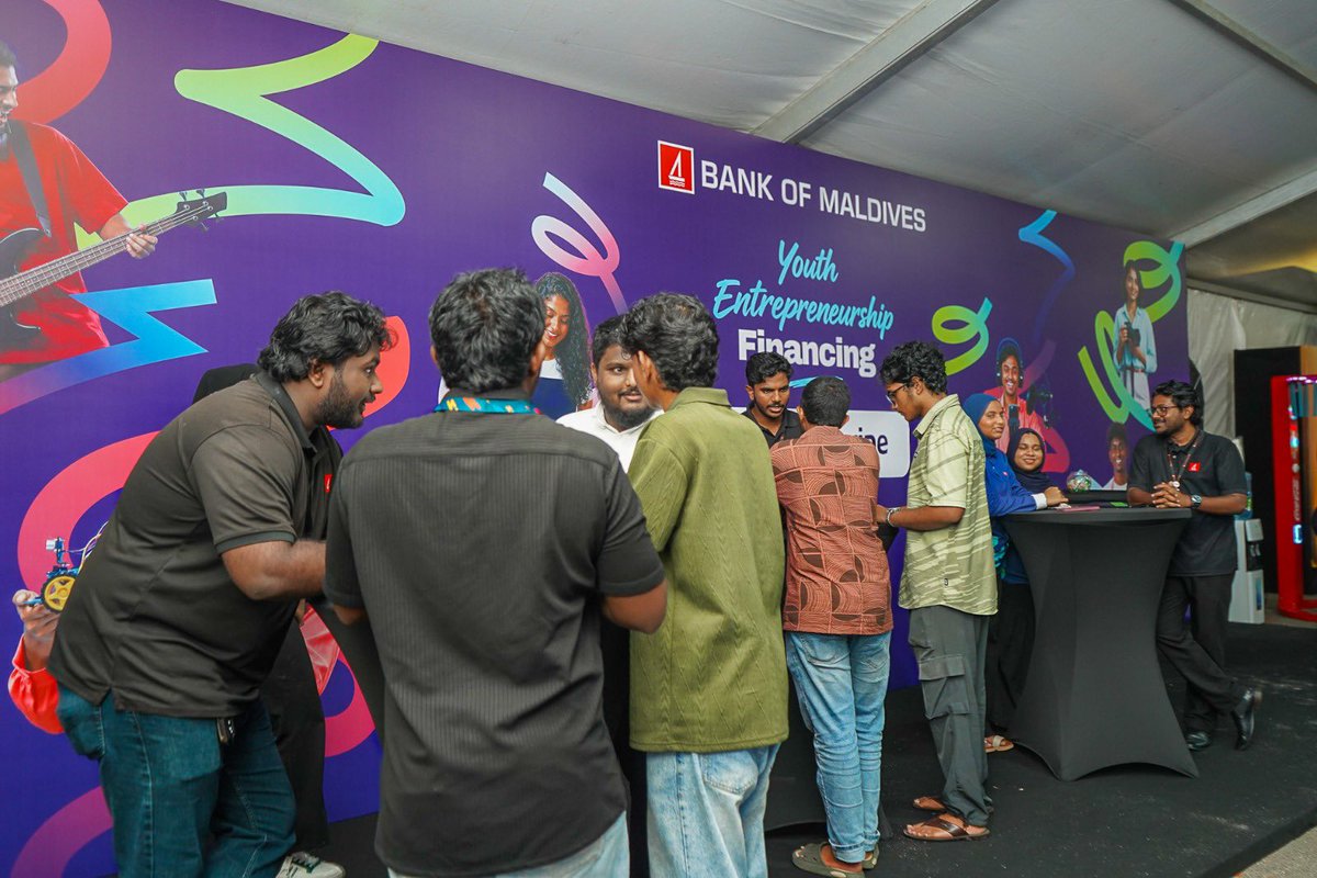 bankofmaldives's tweet photo. Come say hello to our team today and explore Youth Entrepreneurship Financing and check out our digital wallet, Swipe.

⏰ 4pm - 11pm
🗓️ 12 - 14 August 2026
📍 Central Park, Hulhumale’ https://t.co/a3LHU0tq8R