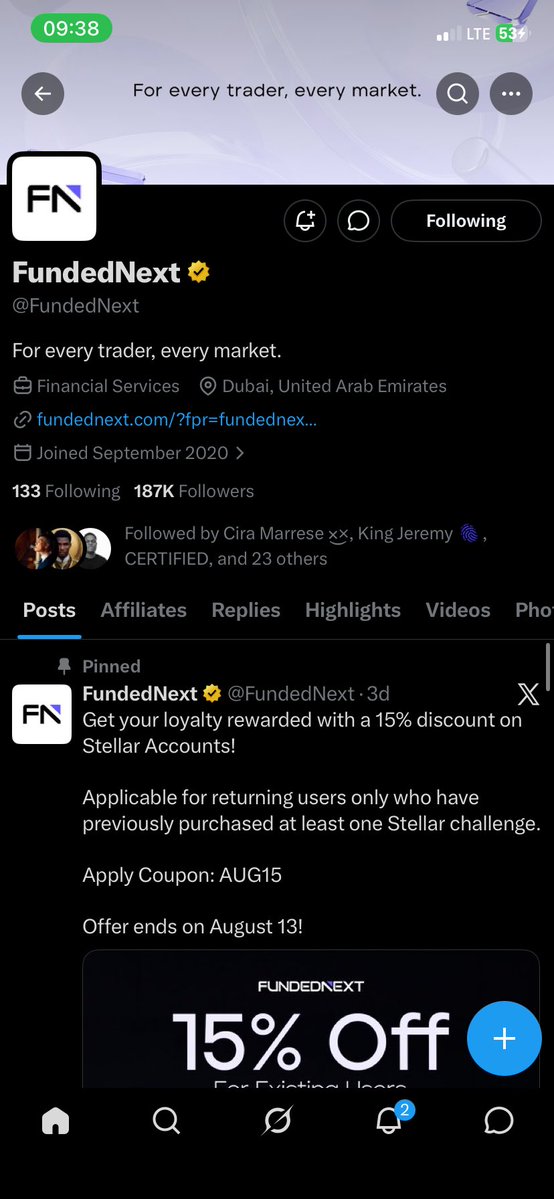 jam_strung's tweet photo. @Techriztm @PsychedeliaAcad @1OnlyAce @FundedNext All tasks done. https://t.co/9tUNJg4Ihz