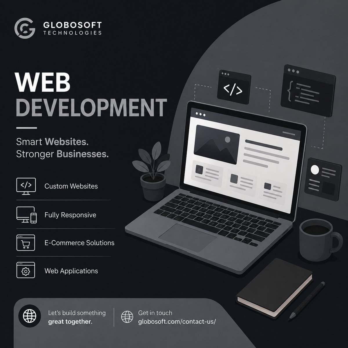 globosoft's tweet photo. Build smarter. Grow stronger. Go digital with Globosoft.
Get started: https://t.co/ygAyKPdKxr

#GlobosoftTechnologies #WebDevelopment #WebDesign #CustomWebDevelopment #WebApplications #EcommerceDevelopment #ResponsiveWebDesign #DigitalSolutions #BusinessGrowth #TechSolutions https://t.co/g3xCsXqVGZ